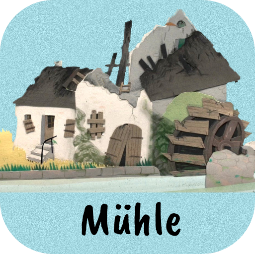 Button abgebrannte Mühle