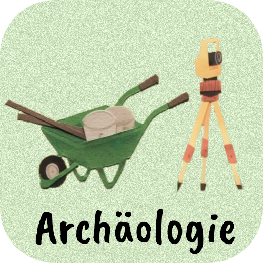 Button archäologische Werkzeuge