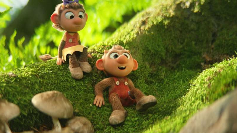 Filmbild: Billy und Bonne liegen auf Moos im Wald.